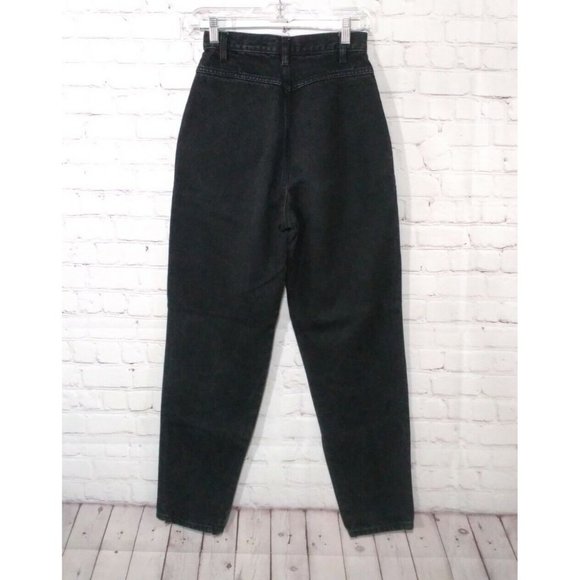 Cristina Vintage 80's High Waist Black Mom Jeans Size 7 (24x30) - Picture 2 of 5